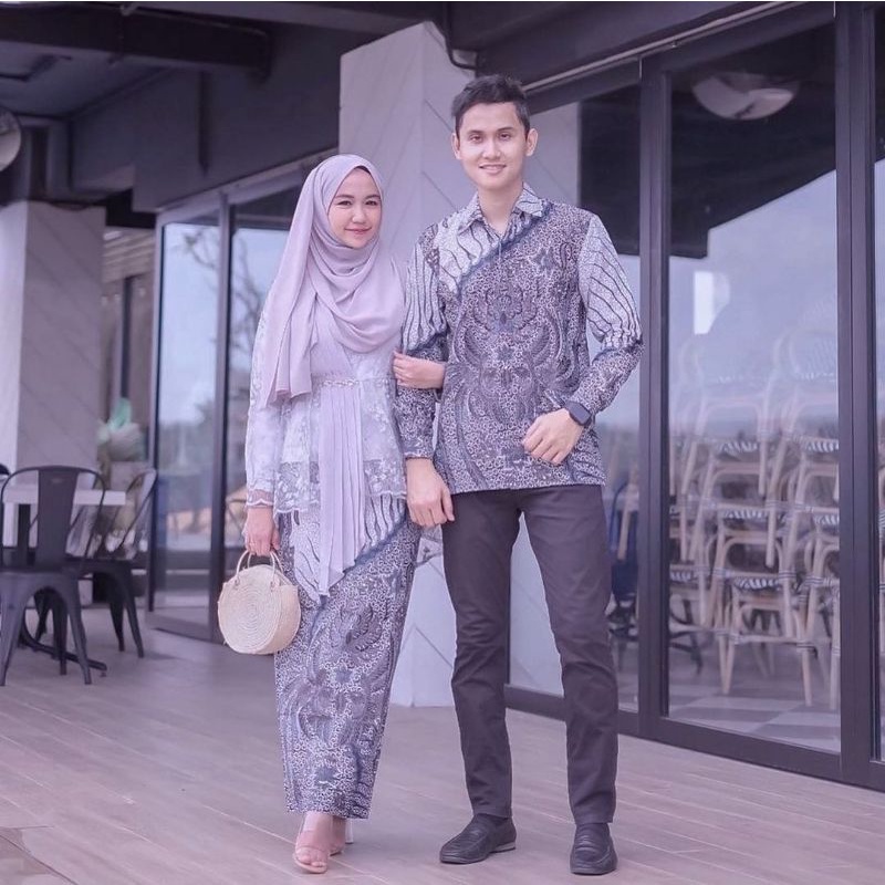 BAJU COUPLE KEBAYA BROKAT / BAJU KONDANGAN / BAJU TUNANGAN / SARIMBIT / KEBAYA WID BATIK / KAPEL