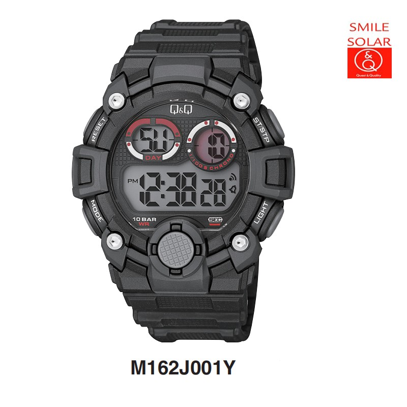 Sale 7.7 Jam Tangan Pria Casual Sporty Rubber Digital Original Q&amp;Q QnQ QQ M162 M162J Series