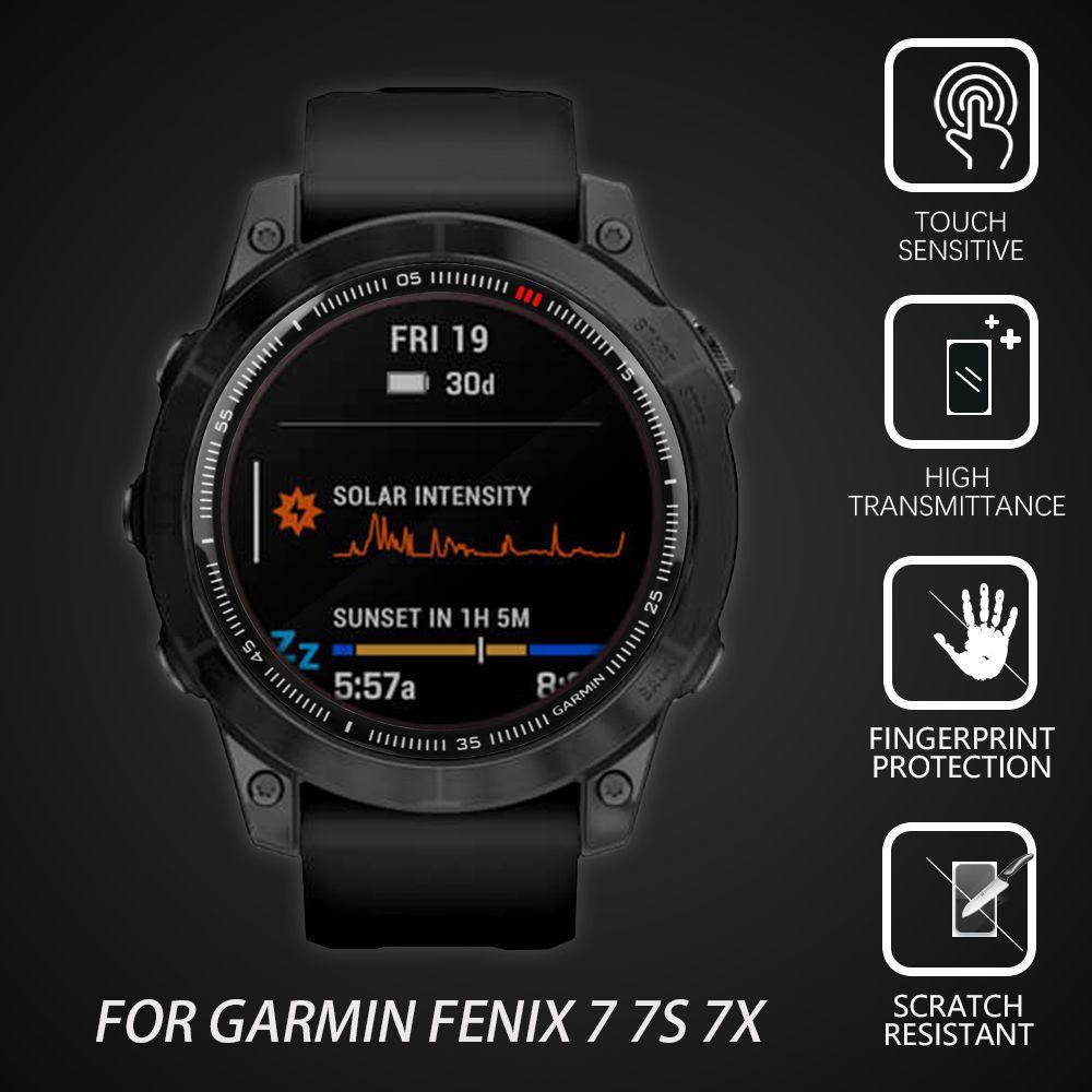 POPULAR Populer1/2/3pcs 3D Film Pelindung HD Aksesoris Bening Lembut Penjaga Untuk Garmin Fenix7 7S 7X