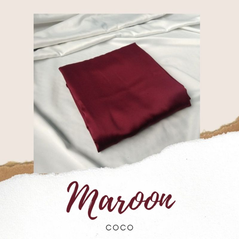 Satin Wrap Skirt | Pareo Skirt | Rok Lilit Satin-Maroon