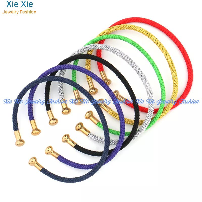 Gelang Tali Kawat Bahan Charm Liontin