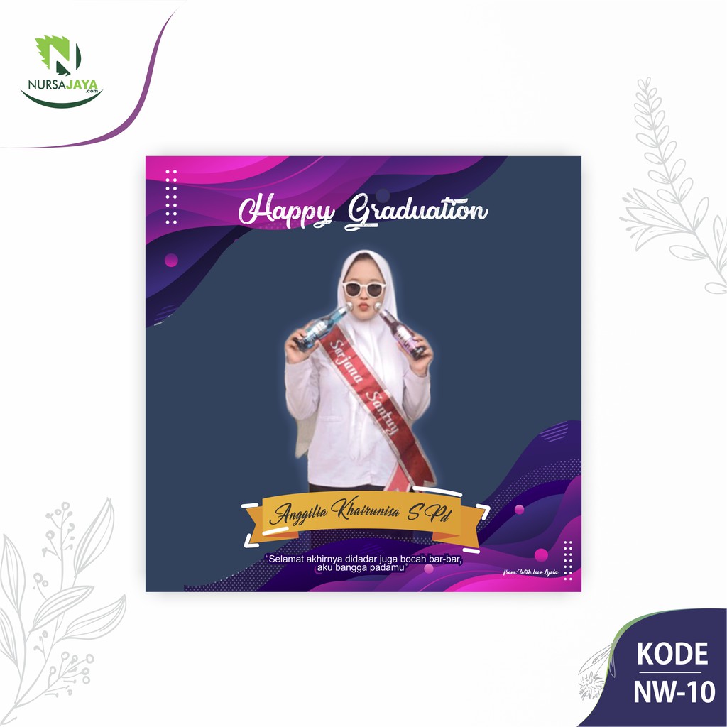 Hadiah Kado Wisuda Graduation Wedding Pernikahan  Ulang Tahun Birthday  Custom foto Murah - NW