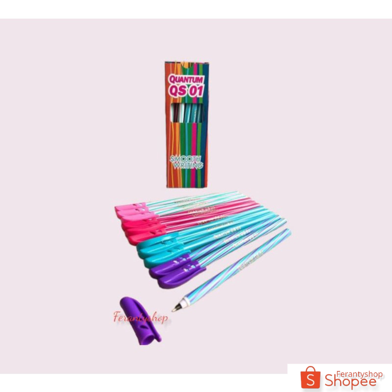 Hot item Pena quantum harga per pack 12 pcs / pulpen tulis quantum QS 01