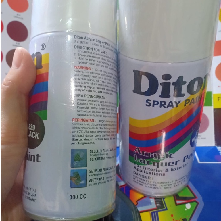 CANDY TONE COLOURS DITON Spray Paint Acrylic Lacquer Paint 300cc Pilox Pilok Cat Semprot Warna CANDYTONE - 300ml (Red, Green, Blue, Yellow, Silver, Clear)