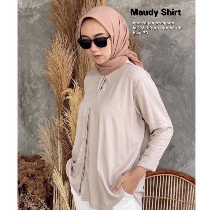 WOW-Maudy Shirt Blouse Wanita Rayon Premium