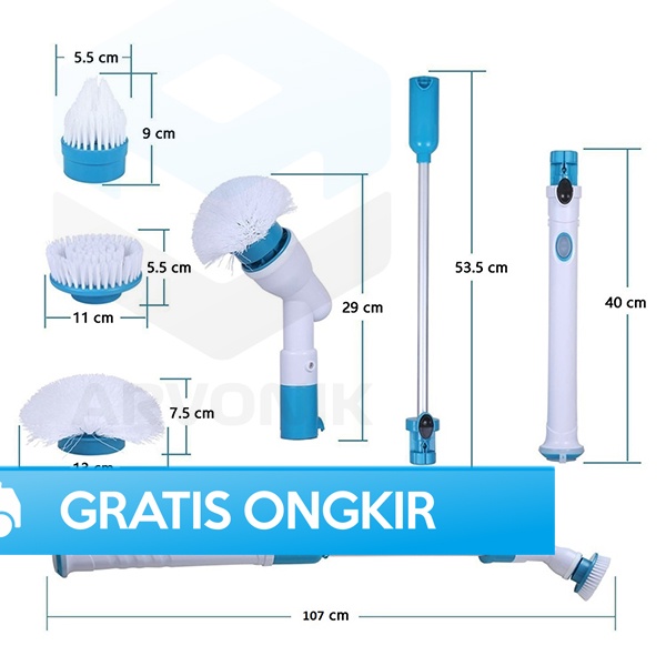 SIKAT LANTAI KAMAR MANDI GAGANG PANJANG ELEKTRIK MURAH EYCOCCI WQ8111 ORIGINAL SIKAT WC TOILET BULAT