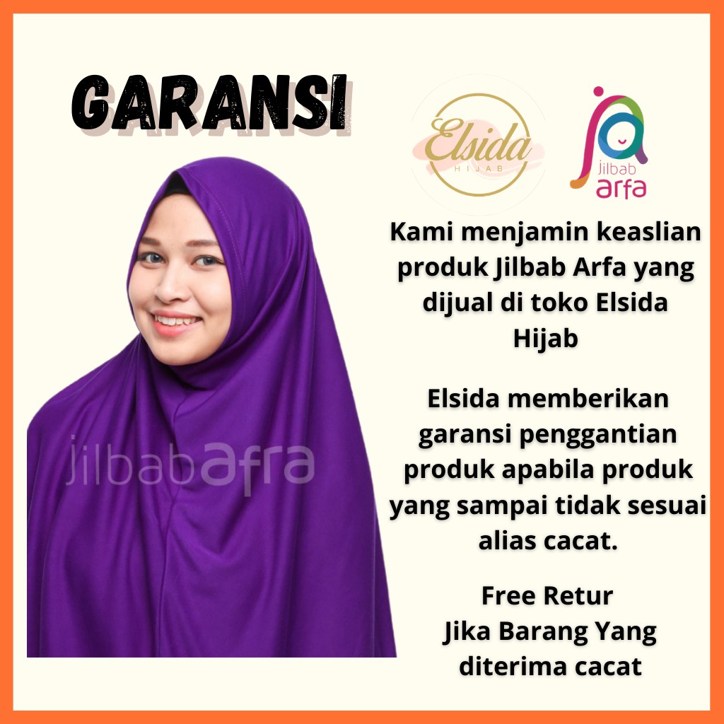 JILBAB AFRA SYIFA UNGU TERONG Bergo Tanpa Pet- bergo kaos syiria syar'i (Kerudung Instan)-6