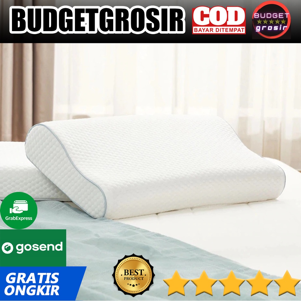 Bantal Tidur Kapas Bentuk Lengkung - H1 - White