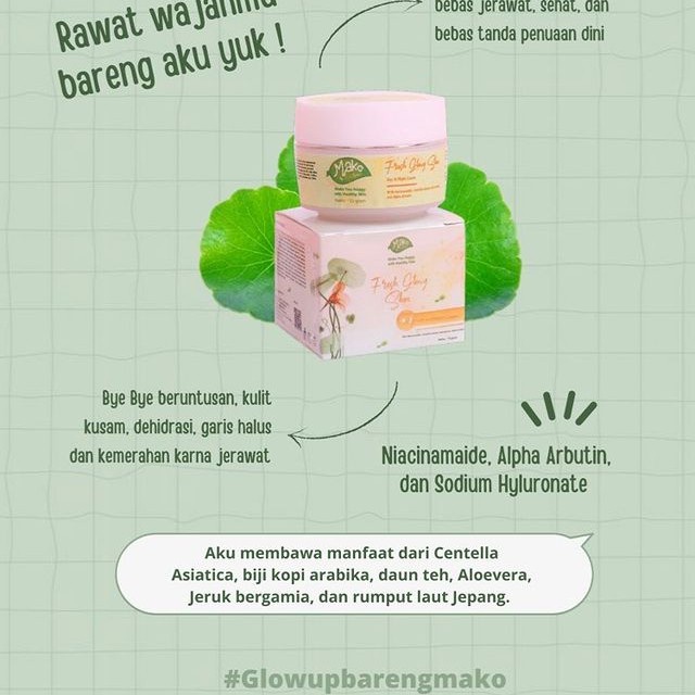 TERBARU mako by seris fresh glowy skin day and night cream
