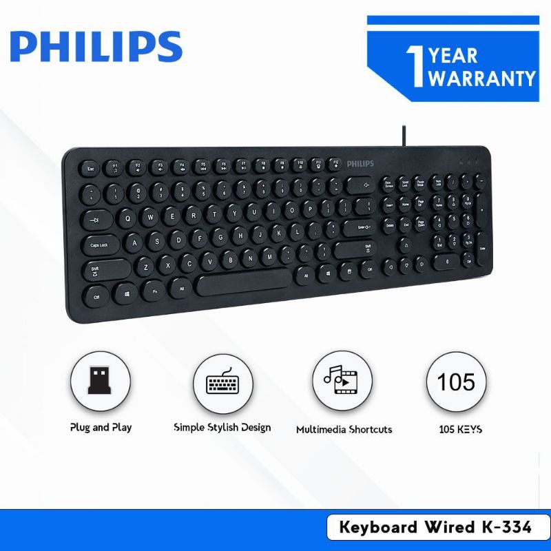 philips keyboard wired K-334 keyboard usb