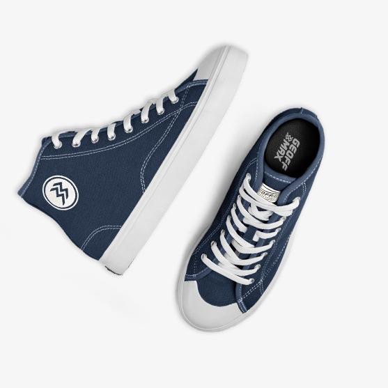 Geoff Max Official - Timeless Hi Navy White | Sepatu Pria | Sepatu Wanita | Sepatu Unisex 7V6