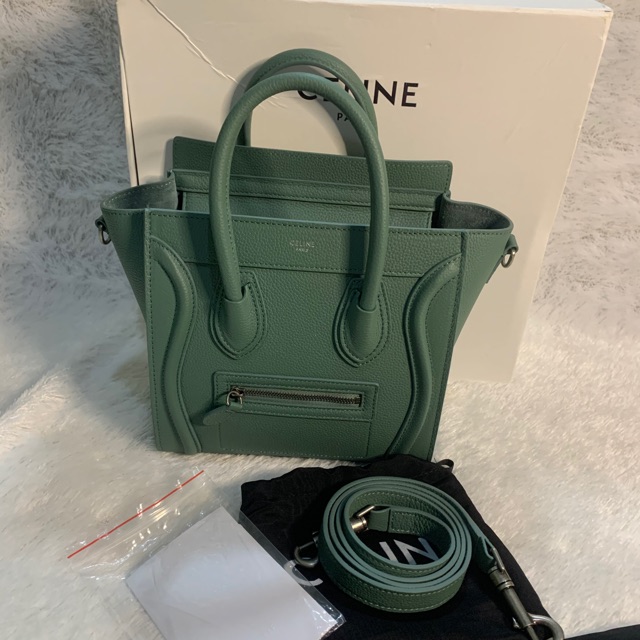 Celine NANO LUGGAGE BAG IN DRUMMED CALFSKIN
