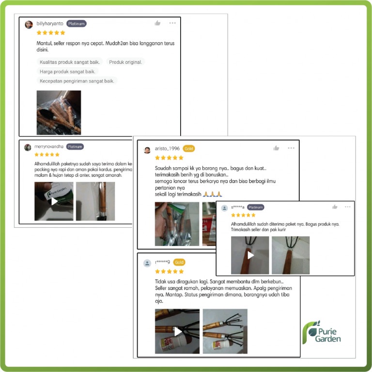 Set 2in1 Sekop dan Garu Mini Tanaman Berkebun Penggali Puriegarden PG SBY