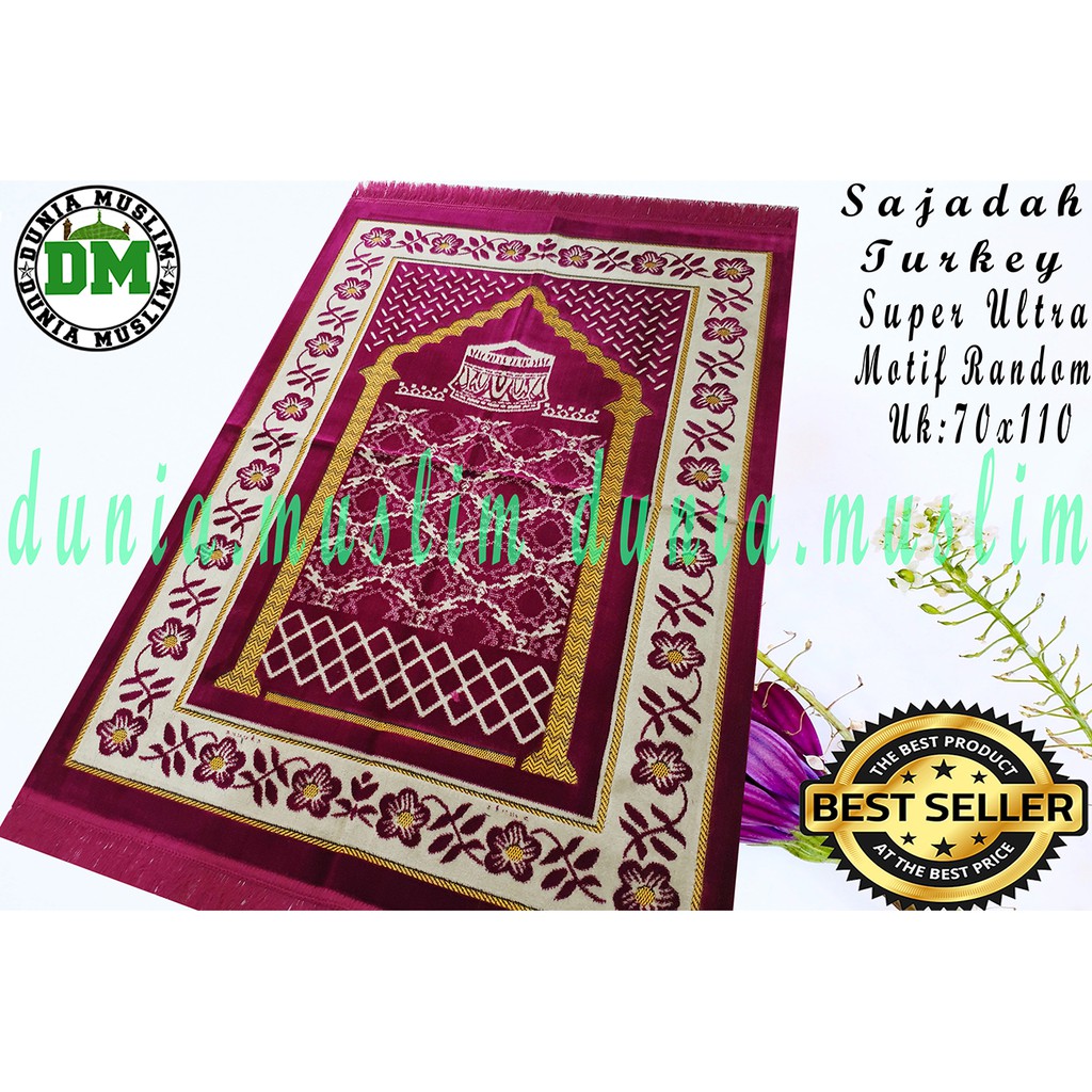 Sajadah Turkey Super Ultra Bahan Lembut Turkey Perlengkapan Sholat By Dunia.Muslim