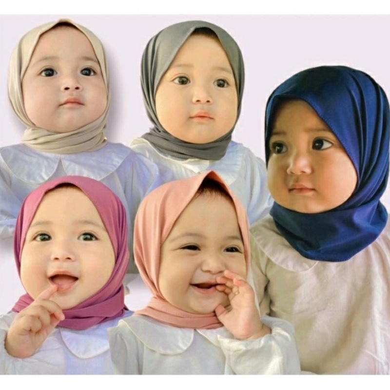 Jilbab Segitiga Bayi Usia 0-3 tahun premium | Hijab Anak tk baby perempuan newborn lucu 6 sampai 1 thn | kerudung sekolah lembut sd  terbaru