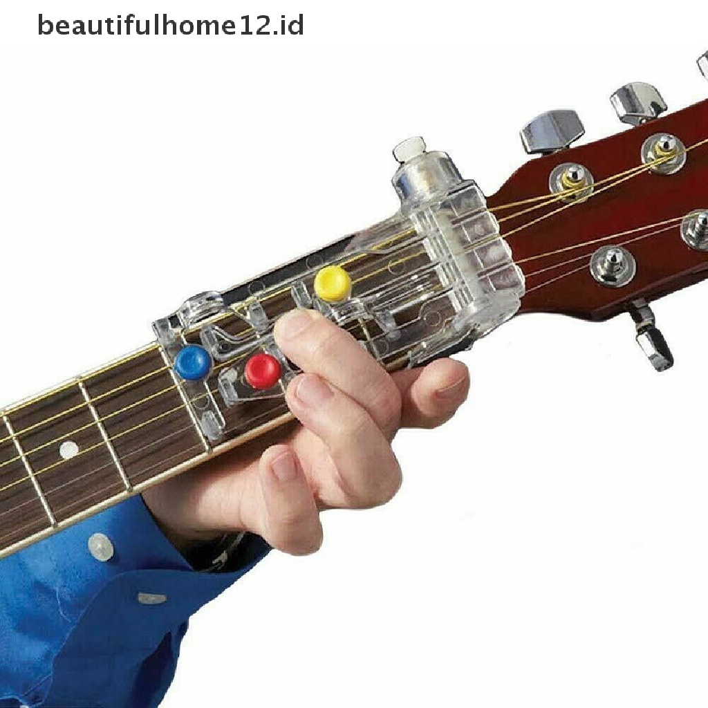 【beautifulhome12.id】 Anti-Pain Finger Cots Guitar Assistant Chord Buddy Teaching Aid Guitar Learning  .