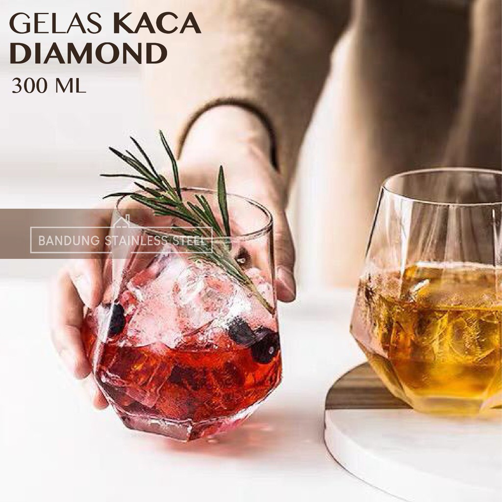 [VIRAL] gelas kaca 300ml mojito kopi teh jus cantik unik drinking glass