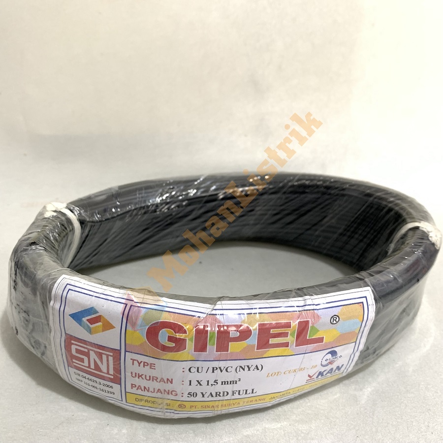 KABEL NYA TUNGGAL ENGKEL 1x1,5MM 50 YARD FULL GIPEL SNI ETERNA SUPREME