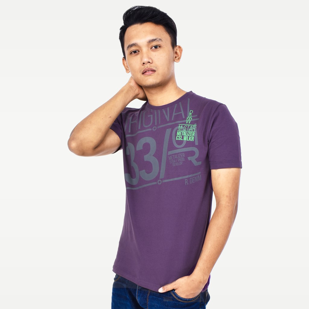 metalizer 6703 t shirt kaos pria baju cowok lengan pendek katun premium   purple
