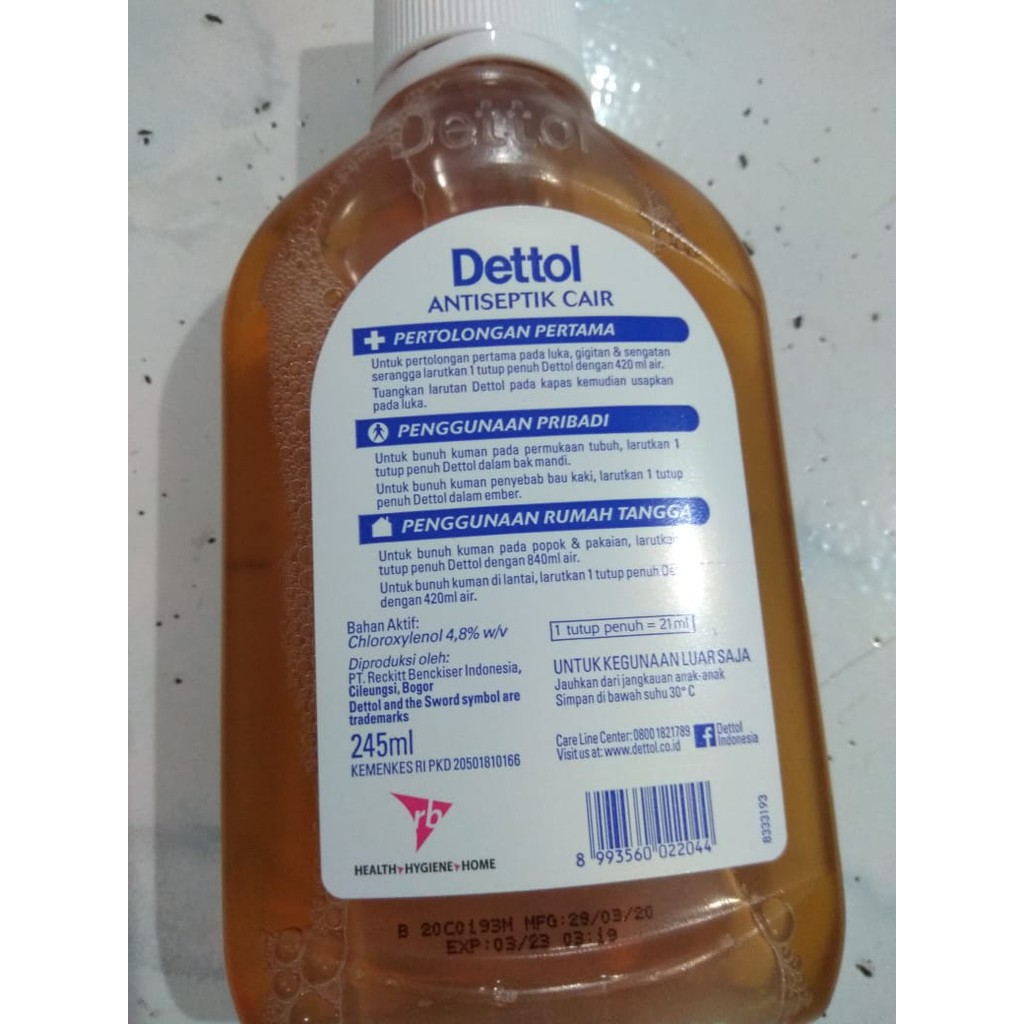 Dettol cair antiseptik 245ml. Original produk