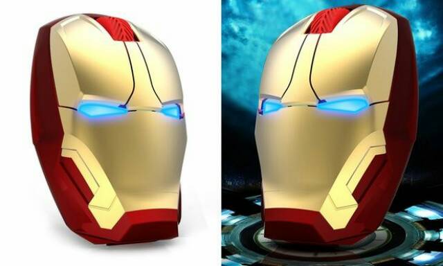 TaffWare Wireless Iron Man Style Optical Mouse Silent Click 2.4Ghz