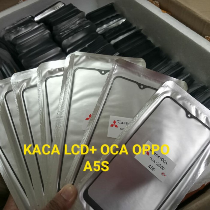 OPPO A5S ORIGINAL 100% - Kaca Lcd Kaca Depan Lcd Touchscreen Layar Sentuh Gorila Glass Oppo A5S A5s 