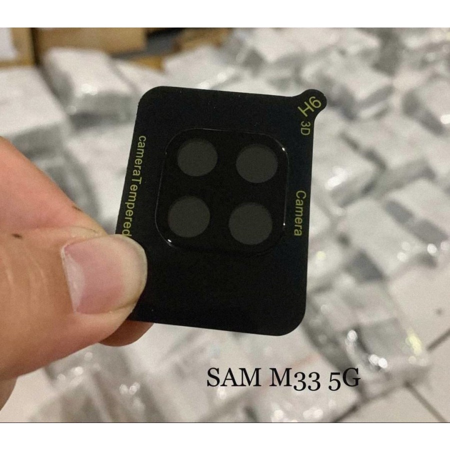 SAMSUNG A13 4G A14 4G A14 5G A04E M33 5G M53 5G M12 A12 TEMPERED GLASS BLACK FRAME KAMERA PELINDUNG KAMERA FRAME, ARC FLEXIBLE CAMERA ANTI GORES KACA BLACK FRAME