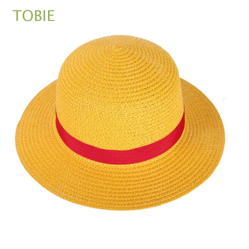 Tobie Topi Jerami Motif Kartun Anime One Piece Luffy Gaya Jepang Untuk Cosplay / Halloween