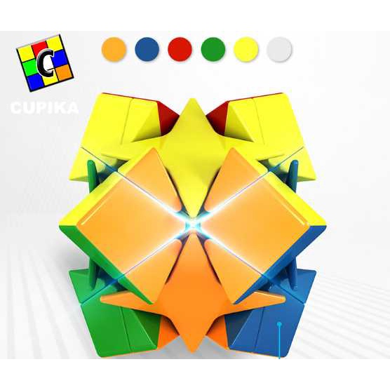 Rubik Moyu Meilong Polaris Cube skewb Stickerless 3x3 bintang kotak