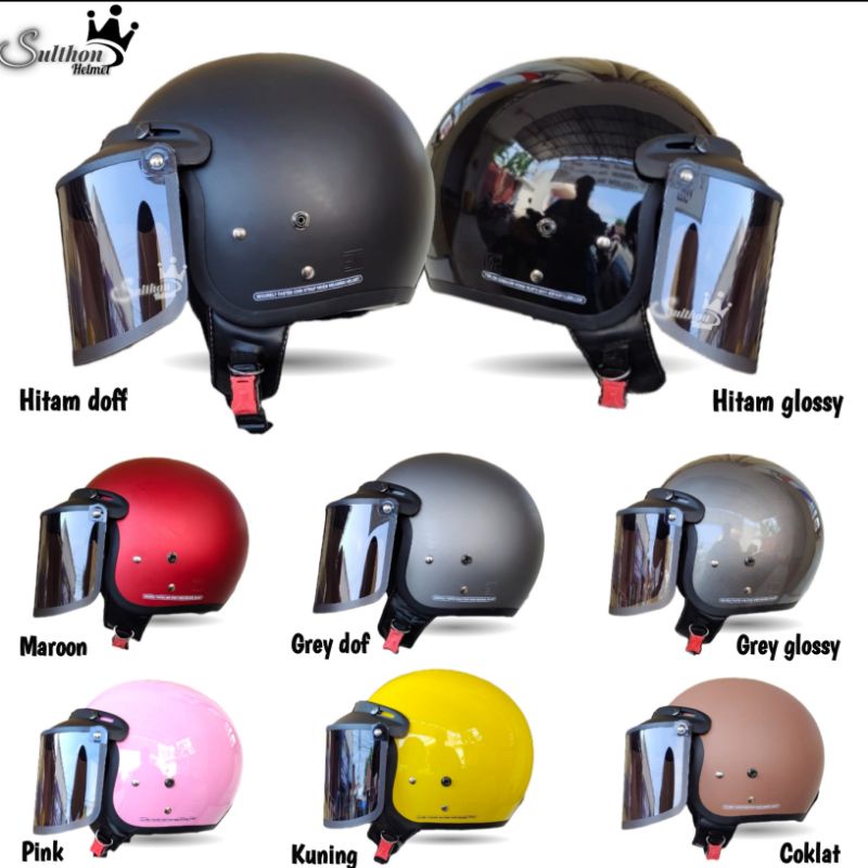 Helm Bogo Polos HRK Dewasa Wanita cewek cowok