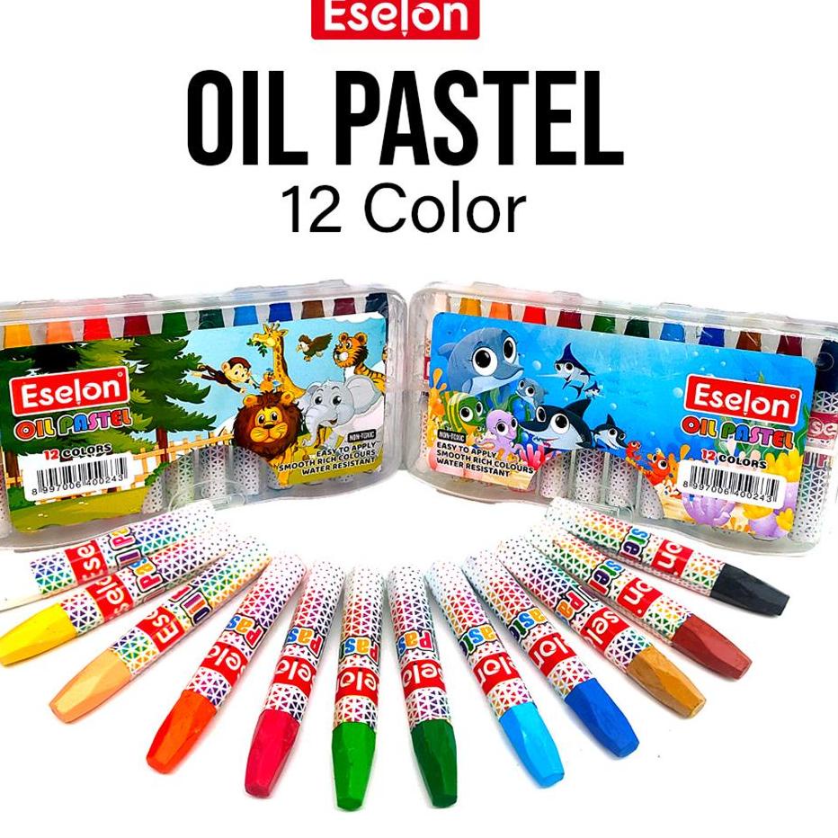 

︽Z Crayon / Oil Pastel / Crayon Eselon 12 colors NEW PRODUCT 3378 ☀