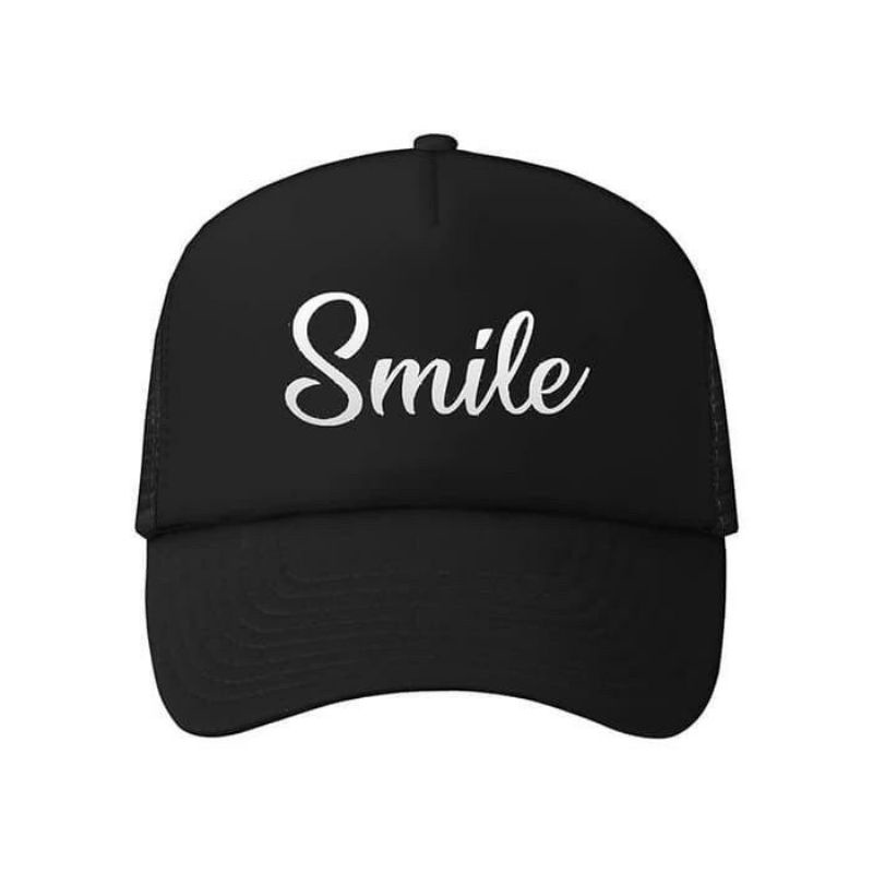 topi trucker jaring Smile murah