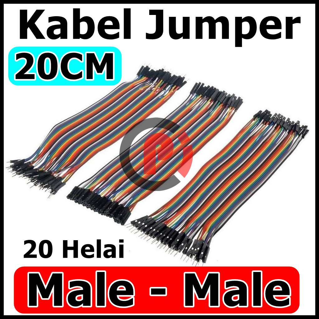 Kabel Jumper Male Male isi 20 Arduino Pelangi Rainbow Cable Board