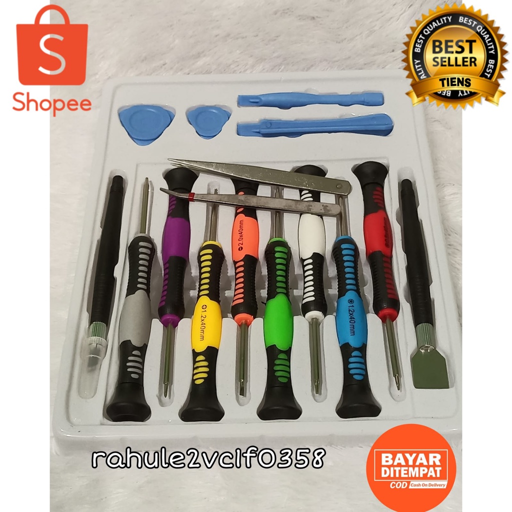 satu set perlengkapan obeng hp 16 in 1 tool set obeng mini tool kit satu set obeng + 1.5mm 2811 , 0.