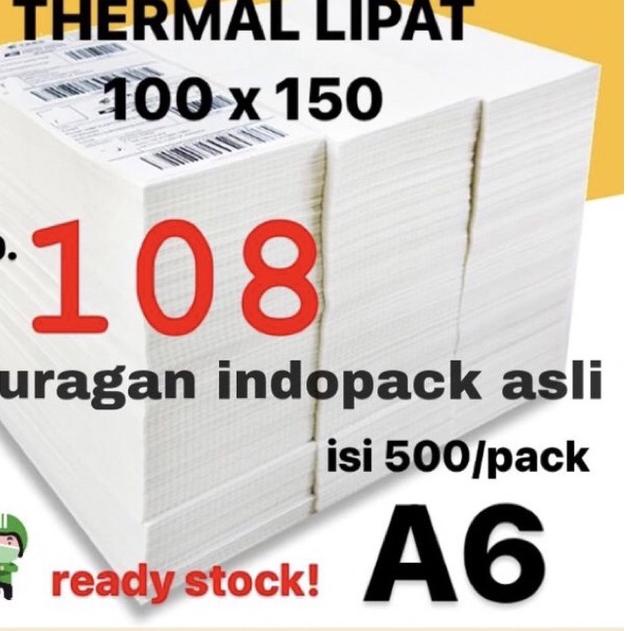 

SALE!!LABEL STICKER THERMAL LIPAT 100 X 150 BARCODE 100X150 UKURAN A6|KD7