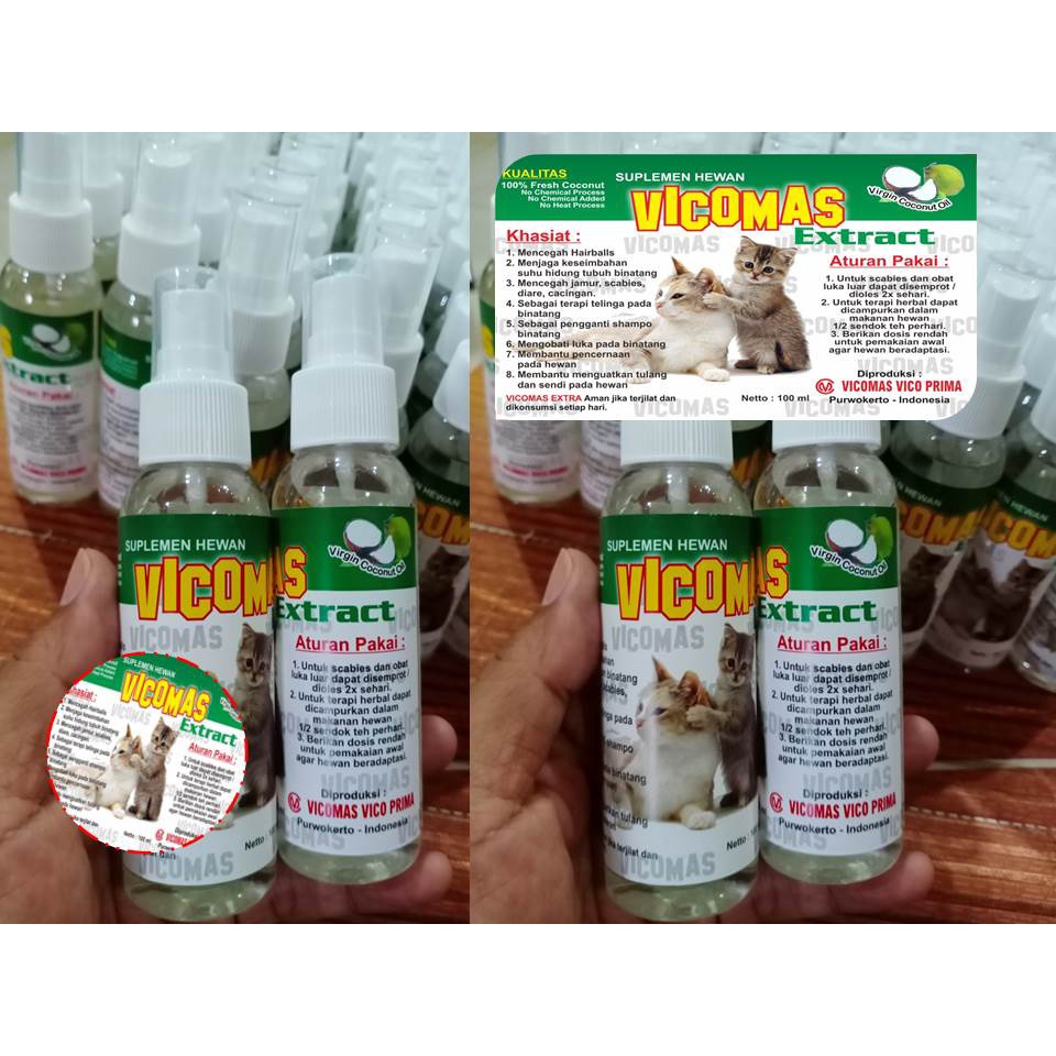 Obat Jamur Kucing Di Apotik | Vco Vicomas Extract Spray 100ml