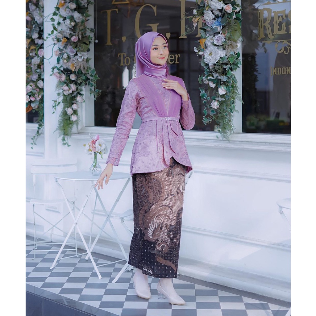 NAYAKA BATIK - Set Wanita Freya Batik Kondangan Kebaya Wisuda Baju Kondangan Wanita Modern - Outfit Wanita Kekinian