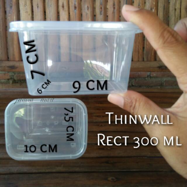 Ecer - Thinwall kotak 300 ml/brownies lumer/salad buah