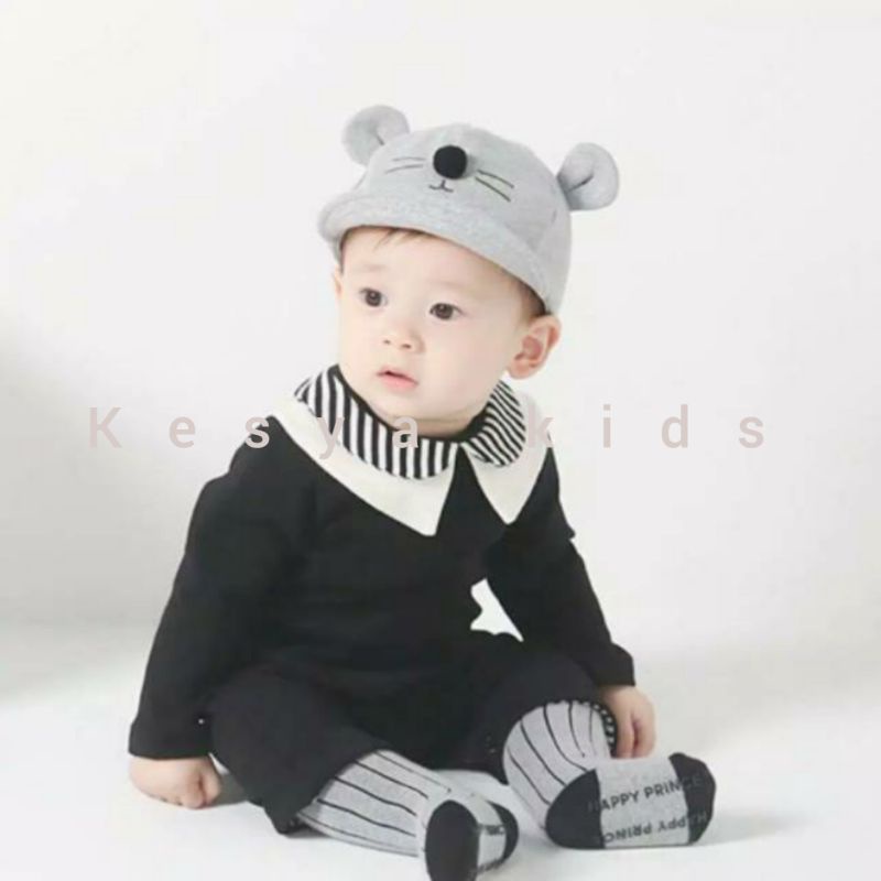 Topi bayi//Topi Bayi Newborn Karakter Kucing Anak Laki laki Perempuan Usia 0 - 1 Tahun