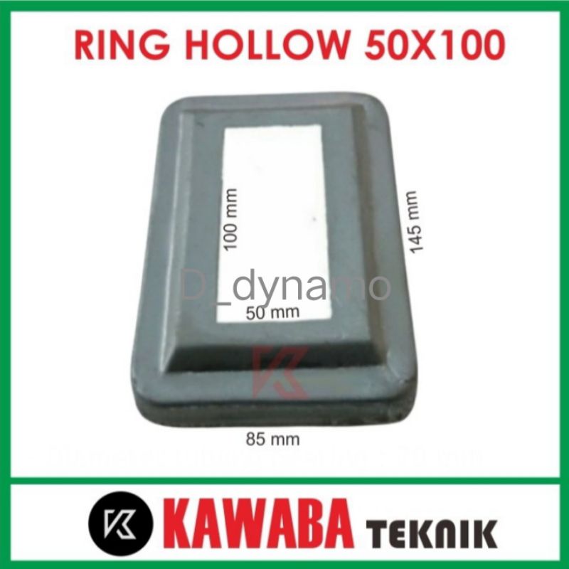 Ring Tapak Hollow 50X100 mm, Minimalis Ornamen Pagar Bahan Besi Plat