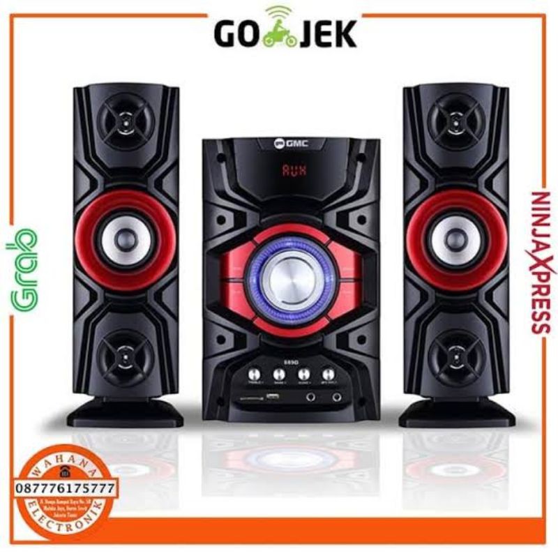 SPEAKER GMC 889D BT MULTIMEDIA AKTIF ACTIVE BLUETOOTH KARAOKE RADIO FM SD CARD USB FLASHDISK KARAOKE