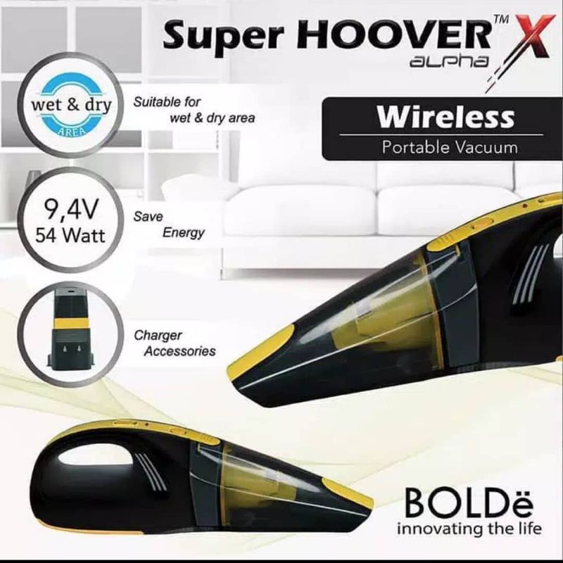 Vacum Cleaner Bolde Original Penyedot Debu Kuman Turbo Wireless tanpa kabel portable super hoover X