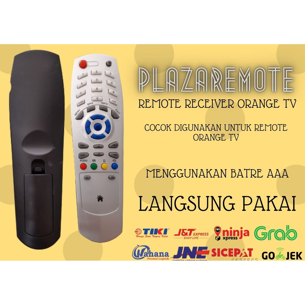 REMOTE RECEIVER / PARABOLA ORANGE SILVER HITAM - eceran dan grosir