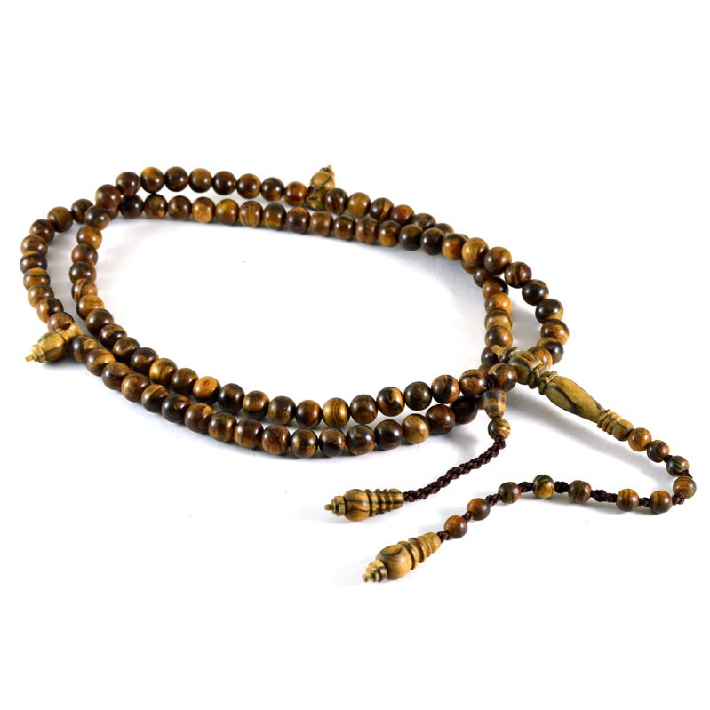 ICBEADS Tasbih Muslim Natural Kayu Gaharu Zebra Kalimantan asli