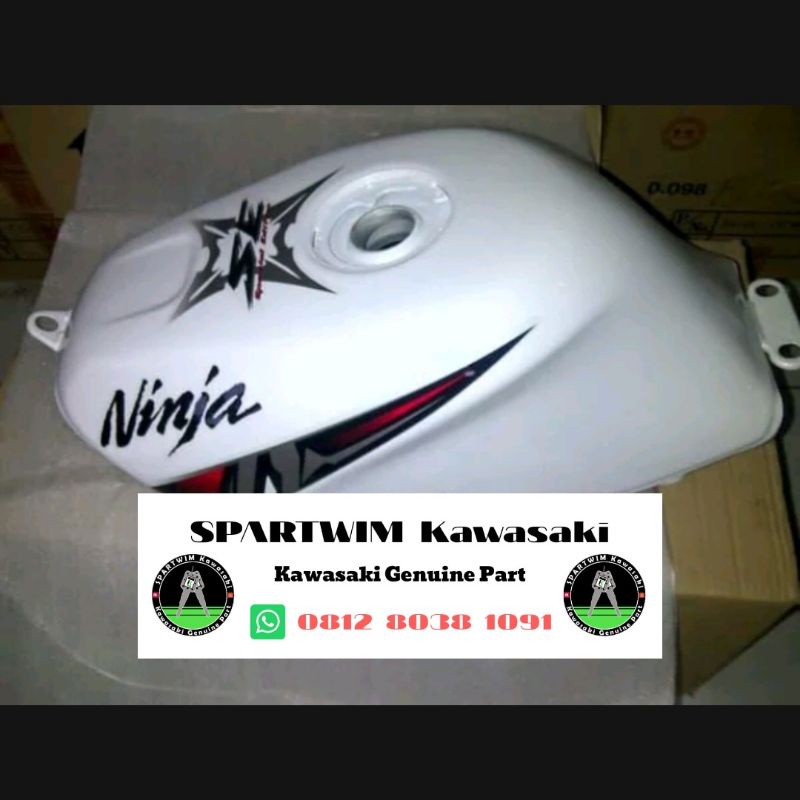 Tanki tangki tengki bensin putih 2013 Ninja 150 RR NEW SE original kawasaki