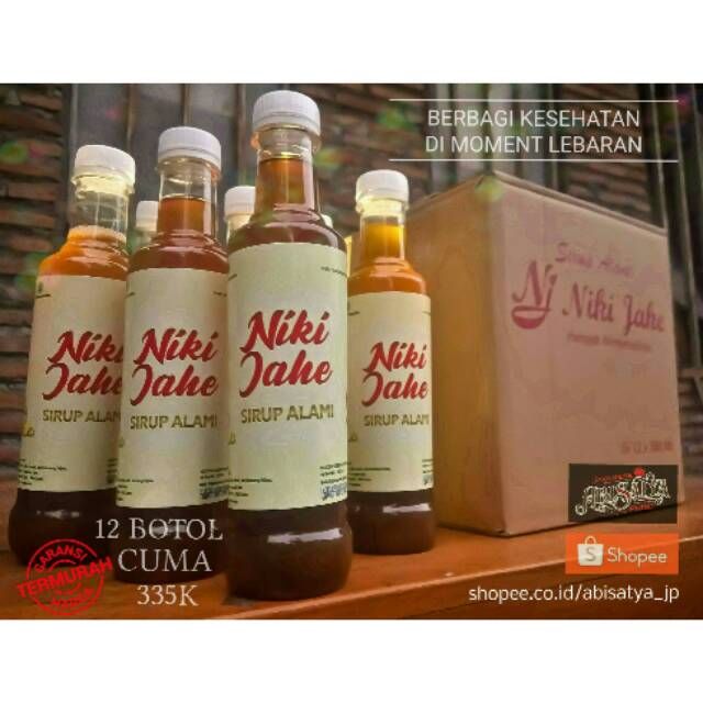 

SIRUP JAHE ALAMI PAKET LEBARAN MURAH 1 DUS ISI 12 BOTOL