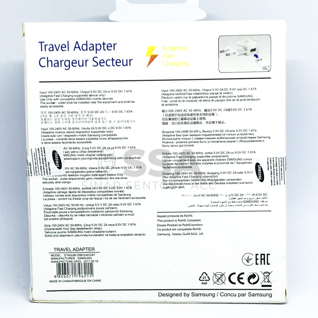 Travel Charger Samsung Original 100% TC Original Fast Charging 15W 2A Bergaransi Awet ORI Charge Cas