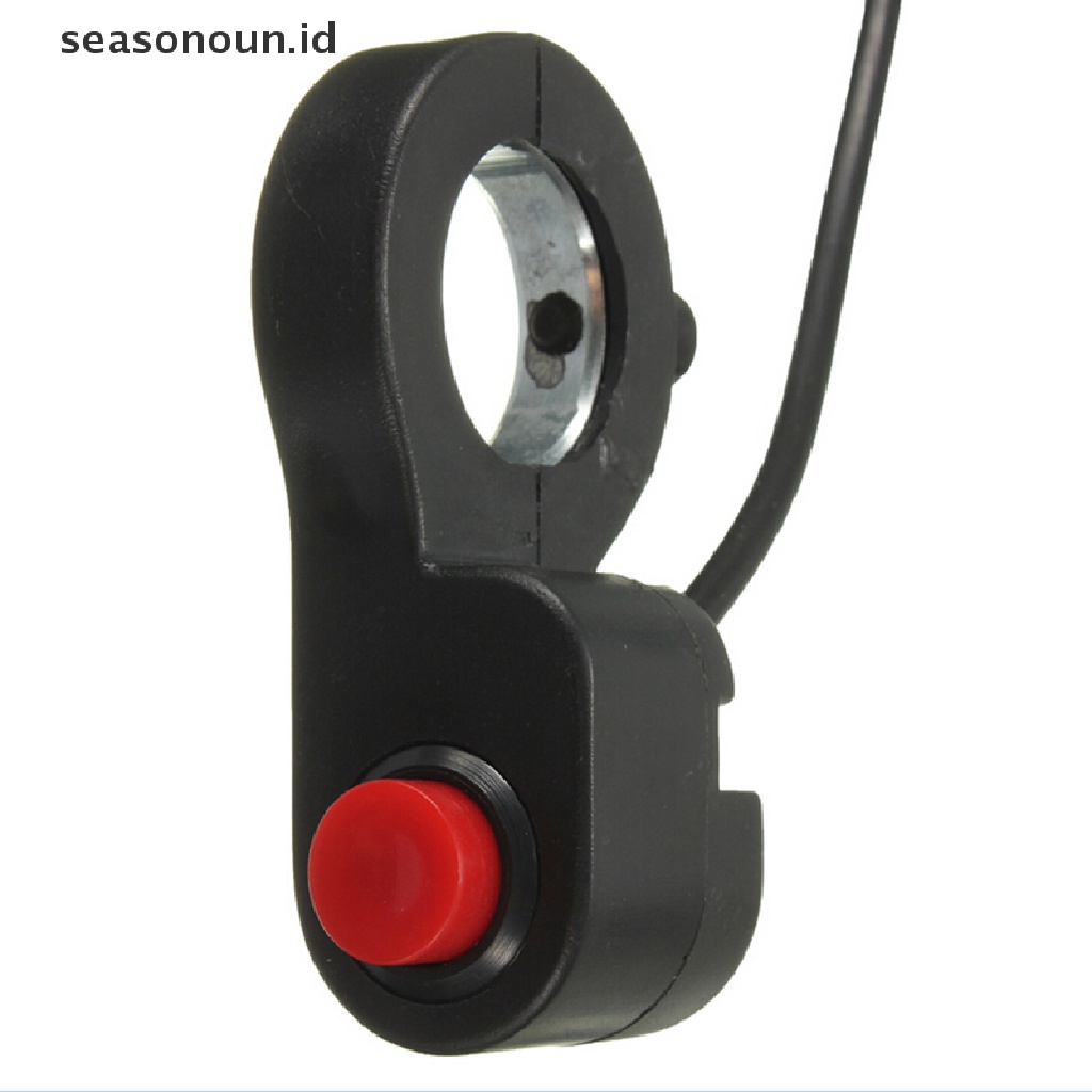 (seasonoun) Tombol Switch On / Off Klakson Ukuran 7 / 8 &quot;Untuk Stang Motor ATV SUV