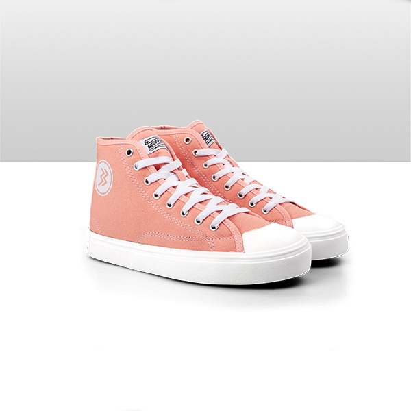 Geoff Max  - Timeless Hi Salmon White | Sepatu Wanita | Sneakers Wanita | Sepatu Unisex