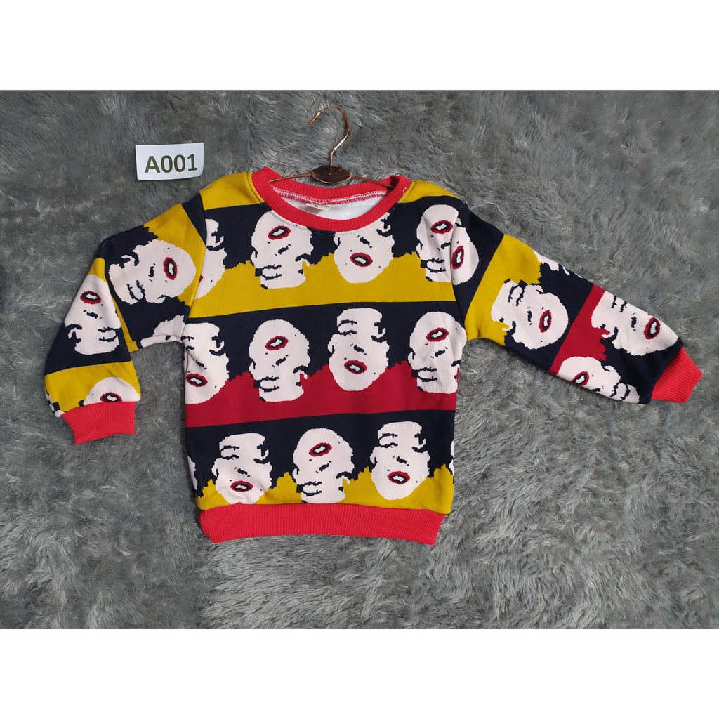 BAJU & CELANA ANAK IMPORT PREMIUM SWEATER ANAK KEREN MERAH UKURAN 100